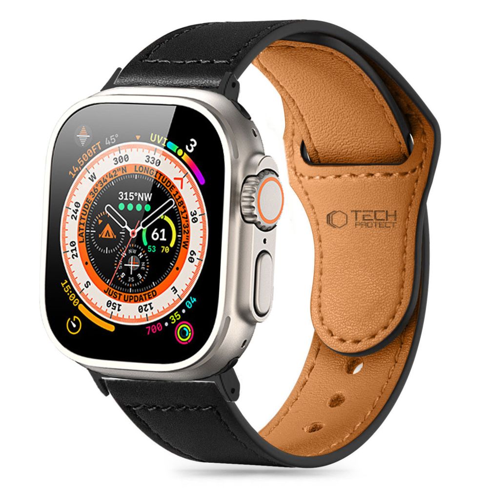 REMEN FÜR DOOP NATURALFIT APPLE WATCH 6 / 7 / 8 / 9 / 10 / SE / ULTRA 1 / 2 (44 / 45 / 46 / 49 MM) SCHWARZ