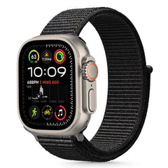 TECH-PROTECT NYLON ARM BAND APPLE WATCH 6 / 7 / 8 / 9 / 10 / SE / ULTRA 1 / 2 (44 / 45 / 46 / 49 MM) SCHWARZ