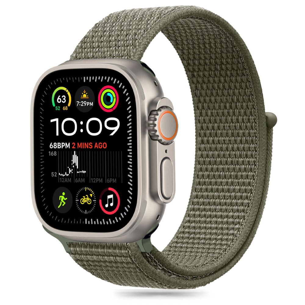 TECH-PROTECT NYLON ARM BAND APPLE WATCH 6 / 7 / 8 / 9 / 10 / SE / ULTRA 1 / 2 (44 / 45 / 46 / 49 MM) CARGO KHAKI