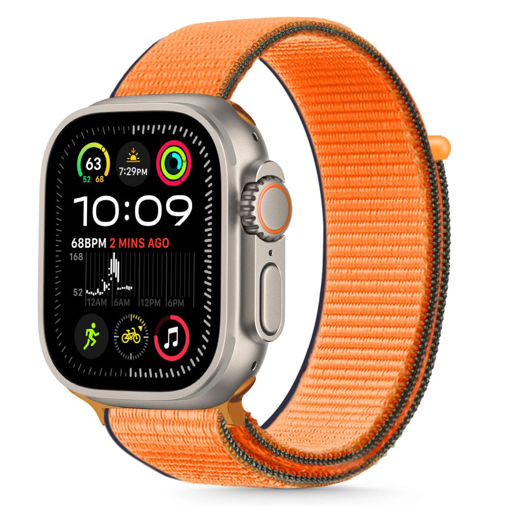 TECH-PROTECT NYLON ARMBAND APPLE WATCH 6 / 7 / 8 / 9 / 10 / SE / ULTRA 1 / 2 (44 / 45 / 46 / 49 MM) KUMQUAT