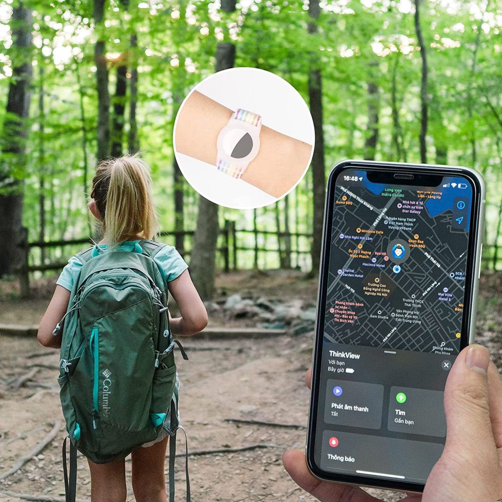 HEBEBAND NYLON FÜR KINDER APPLE AIRTAG LIMETTE
