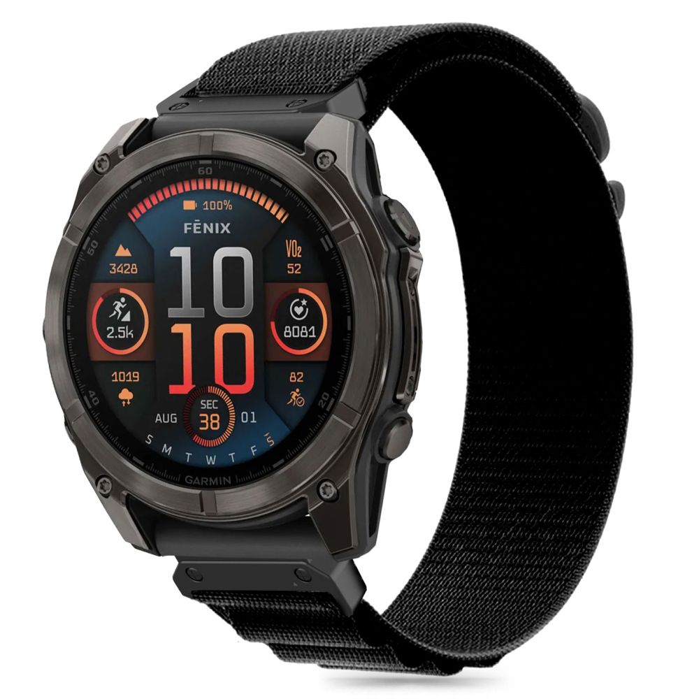 TECH-PROTECT NYLON ARMBAND FÜR GARMIN FENIX 5X / 5X PLUS / 6X / 6X PRO / 7X / 8 (51 MM) SCHWARZ