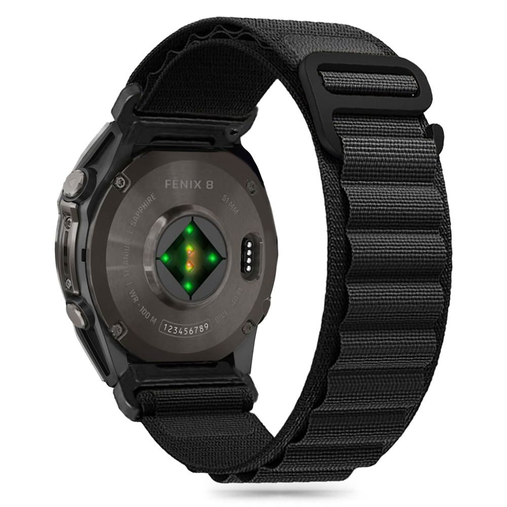 TECH-PROTECT NYLON ARMBAND FÜR GARMIN FENIX 5X / 5X PLUS / 6X / 6X PRO / 7X / 8 (51 MM) SCHWARZ