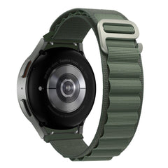 HEBEBAND NYLON FÜR SAMSUNG GALAXY WATCH 4 / 5 / 5 PRO / 6 / 7 / FE MILITÄRGRÜN