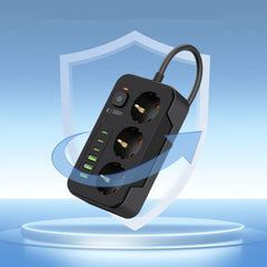 TECH-PROTECT PC3X6 POWER SOCKET 3 USB & 3 TYPE-C & 3 STECKDOSE 200CM SCHWARZ