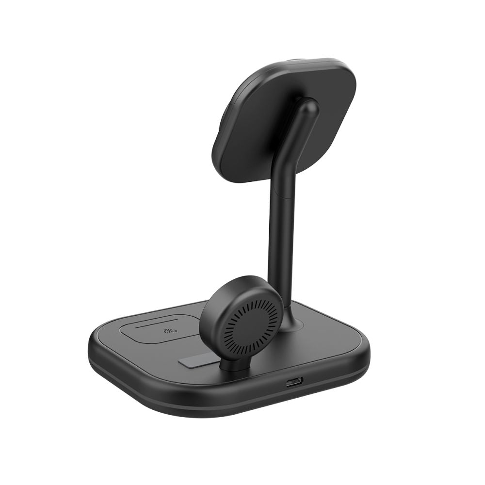 DRAHTLOSES LADEN 3IN1 QI15W-A27 MAGNETISCHER MAGSAFE WIRELESS CHARGER SCHWARZ