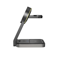DRAHTLOSES LADEN 3IN1 QI15W-A28 MAGNETISCHER MAGSAFE WIRELESS CHARGER SCHWARZ