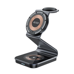 DRAHTLOSES LADEN 3IN1 QI15W-A29 MAGNETISCHER MAGSAFE WIRELESS CHARGER SCHWARZ