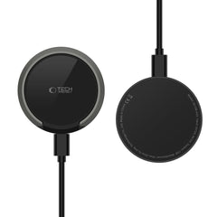 DRAHTLOSES LADGERÄT TECH-PROTECT QI15W-A33 MAGNETISCHER MAGSAFE WIRELESS CHARGER SCHWARZ