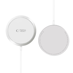 DRAHTLOSES LADEGERÄT TECH-PROTECT QI15W-A34 MAGNETISCHER MAGSAFE WIRELESS CHARGER WEISS