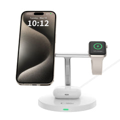 TECH-PROTECT QI15W-A35 3IN1 MAGNETISCHER MAGSAFE WIRELESS LADEGERÄT WEISS