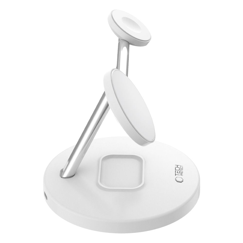 TECH-PROTECT QI15W-A35 3IN1 MAGNETISCHER MAGSAFE WIRELESS LADEGERÄT WEISS