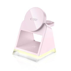 LADENDE STATION TECH-PROTECT QI15W-A43 3IN1 MAGNETISCHER MAGSAFE WIRELESS CHARGER BABY PINK