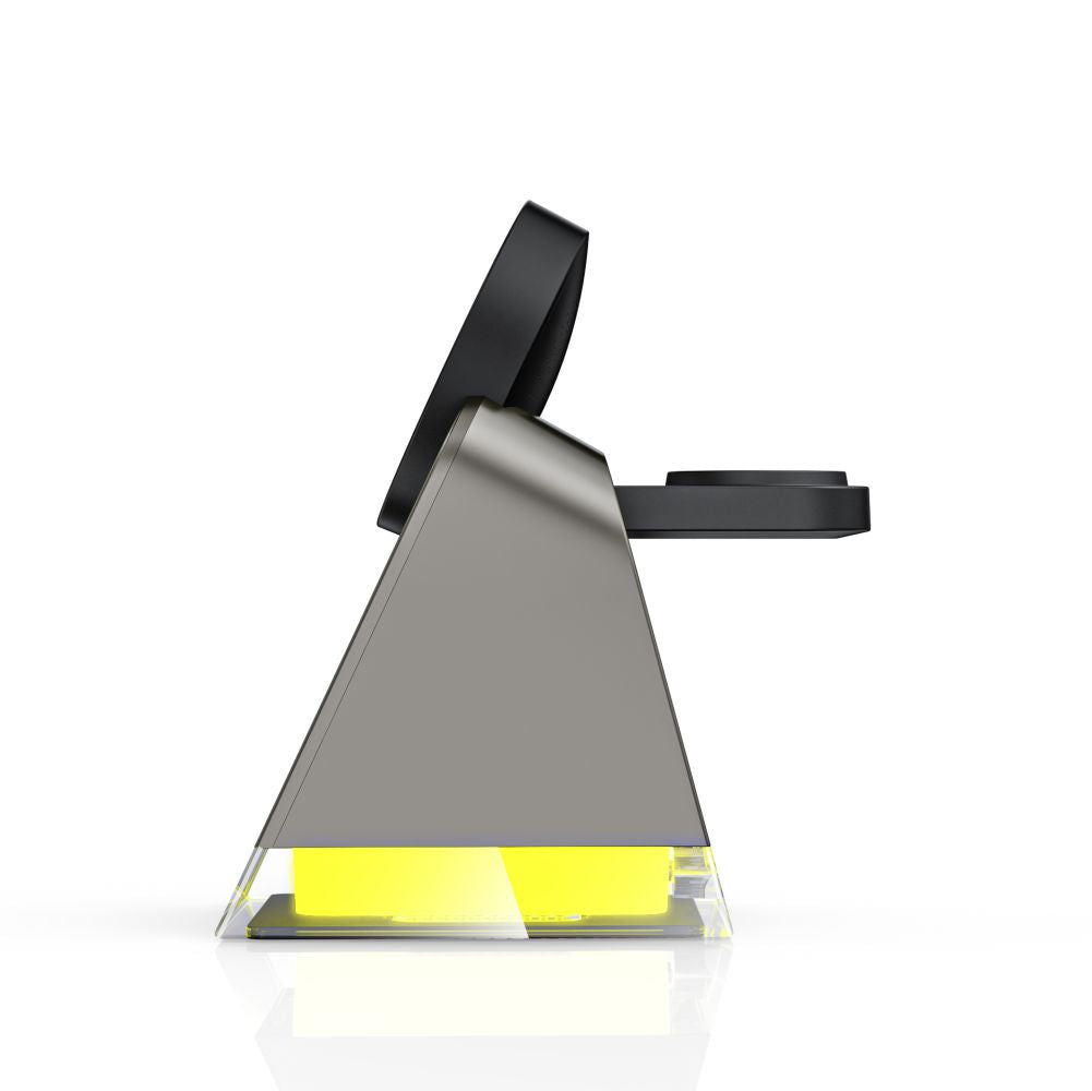 LADENSTATION TECH-PROTECT QI15W-A43 3IN1 MAGNETISCHER MAGSAFE WIRELESS CHARGER SCHWARZ