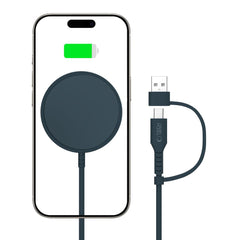 DRAHTLOSES LADEN TECH-PROTECT QI15W-A44 MAGNETISCHER MAGSAFE WIRELESS CHARGER NAVY BLAU