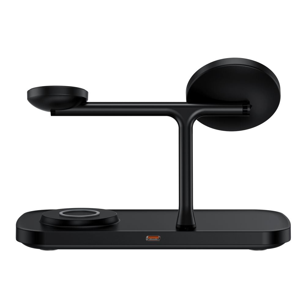 LADENSTATION TECH-PROTECT QI15W-A45 3IN1 MAGNETISCHER MAGSAFE WIRELESS CHARGER SCHWARZ