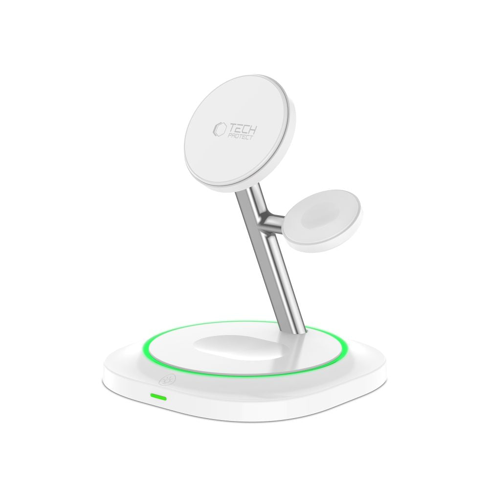 TECH-PROTECT QI15W-A46 3IN1 MAGNETISCHER MAGSAFE WIRELESS LADEN WEISS