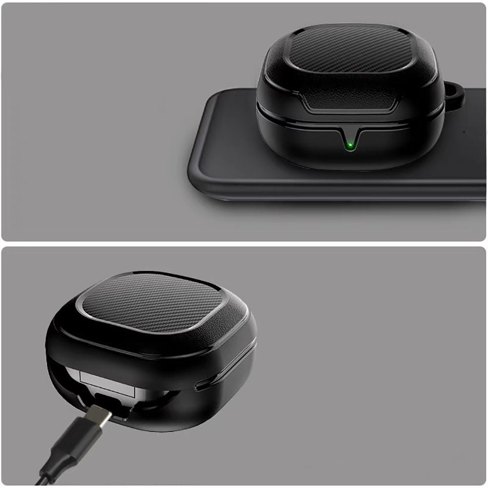 TECH-PROTECT ROUGH CARBON HÜLLE SAMSUNG GALAXY BUDS FE / 2 PRO / 2 / LIVE / PRO SCHWARZ