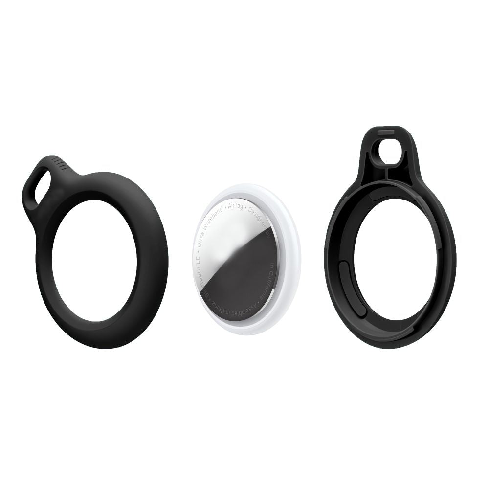 VERPACKUNG TECH-PROTECT ROUGH KETTE 2-PAKET APFEL AIRTAG SCHWARZ