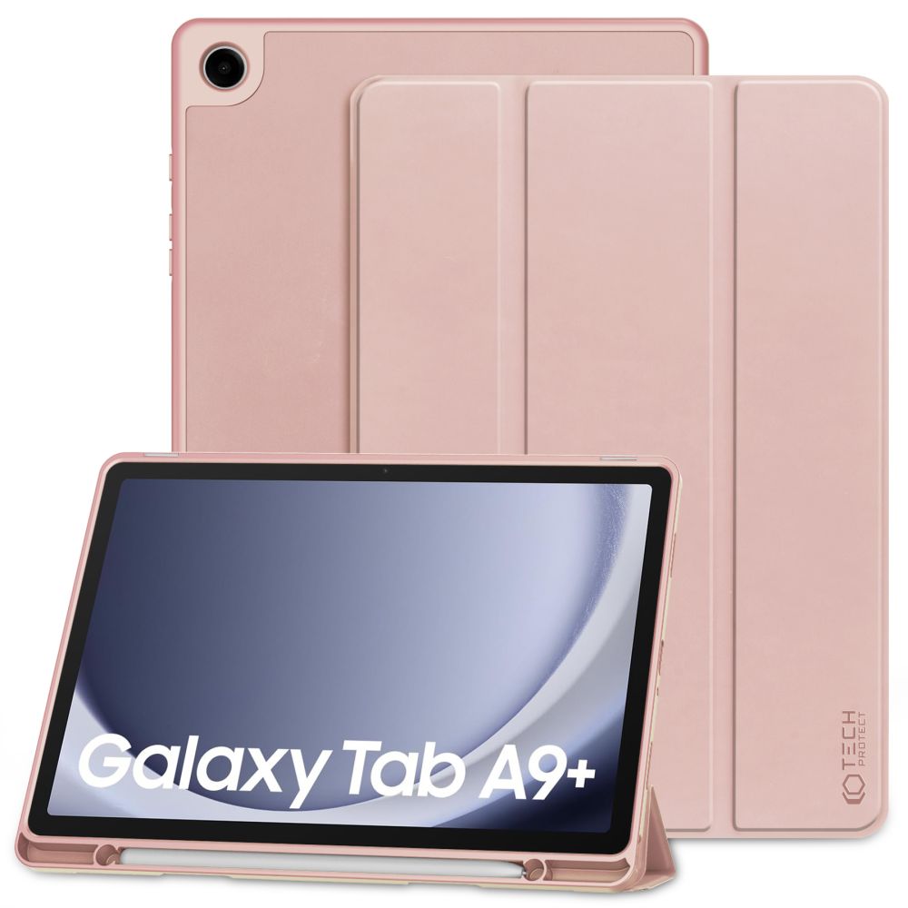 SCHUTZHÜLLE / HÜLLE FÜR SAMSUNG GALAXY TAB A9+ PLUS 11.0 X210 / X215 / X216 TECH-PROTECT SC PEN ROSA
