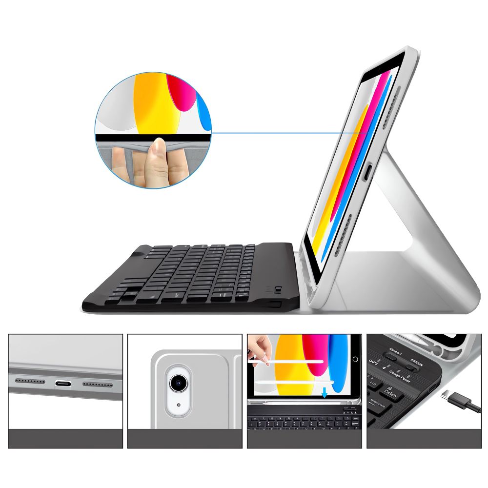 TECH-PROTECT SC PEN + TASTATUR IPAD 10,9” 10 / 2022 / 11” 11 / 2025 GRAU