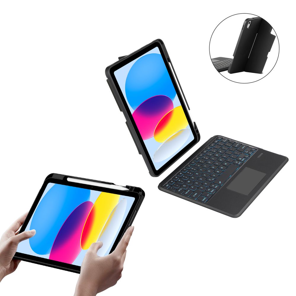 TASCHE MIT TASTATUR FÜR IPAD 10,9” 10 / 2022 / 11” 11 / 2025 TECH-PROTECT SCMAG PEN SCHWARZ