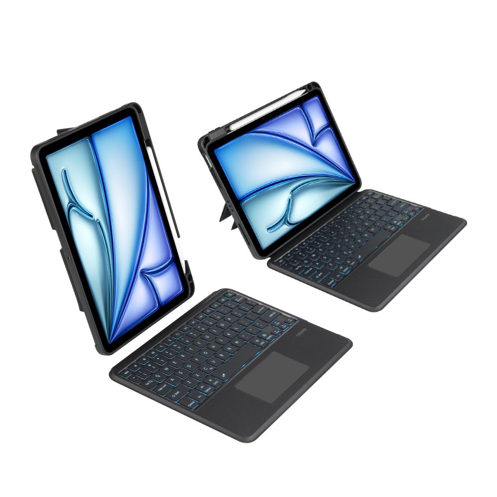 TASCHE MIT TASTATUR FÜR IPAD AIR 10.9 4 / 5 / 2020-2022 / 11 6 / 2024 TECH-PROTECT SCMAG PEN SCHWARZ
