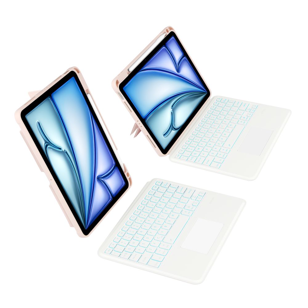 TASCHE MIT TASTATUR FÜR IPAD AIR 10.9 4 / 5 / 2020-2022 / 11 6 / 2024 TECH-PROTECT SCMAG PEN ROSA