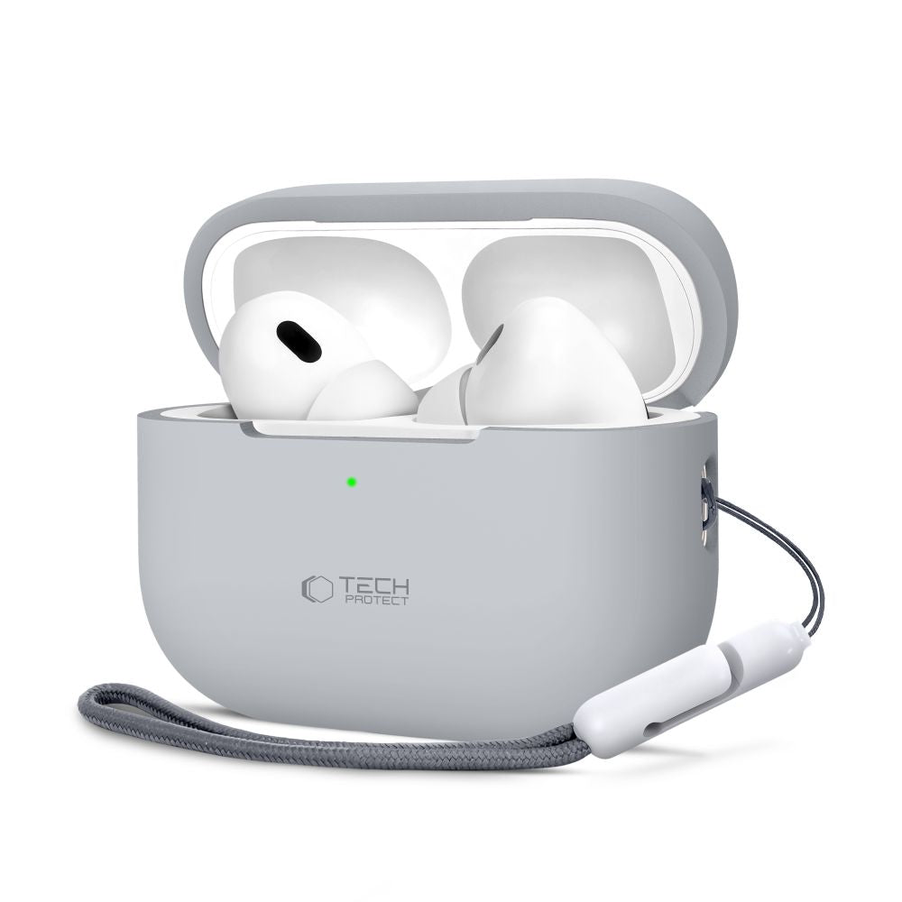 TECH-PROTECT SILIKONHÜLLE FÜR APPLE AIRPODS PRO 1 / 2 CRAYON GRAU