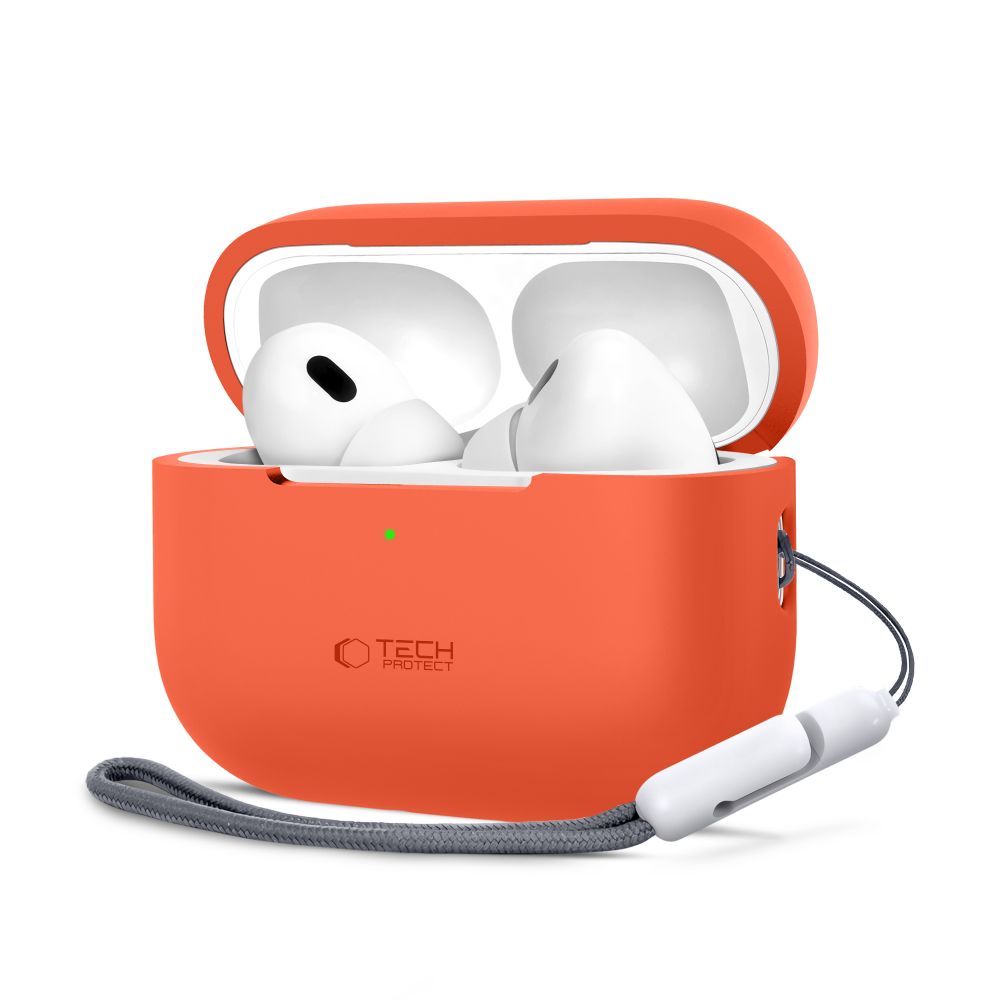 TECH-PROTECT SILIKONHÜLLE FÜR APPLE AIRPODS PRO 1 / 2 NEON-ORANGE