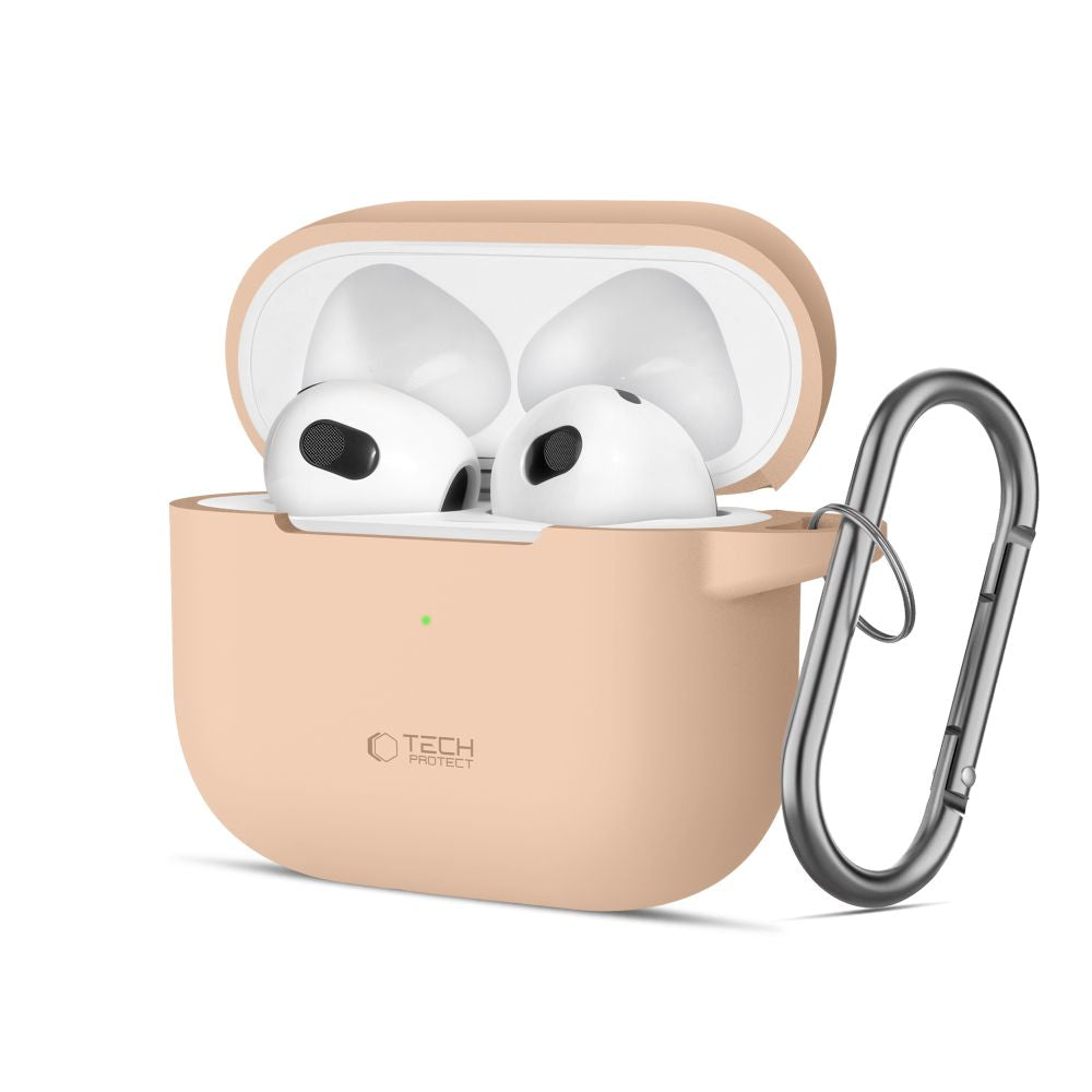 TECH-PROTECT SILIKONHÜLLE FÜR APPLE AIRPODS 3 CAFFE LATTE