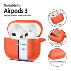 TECH-PROTECT SILIKONHÜLLE FÜR APPLE AIRPODS 3 NEON-ORANGE