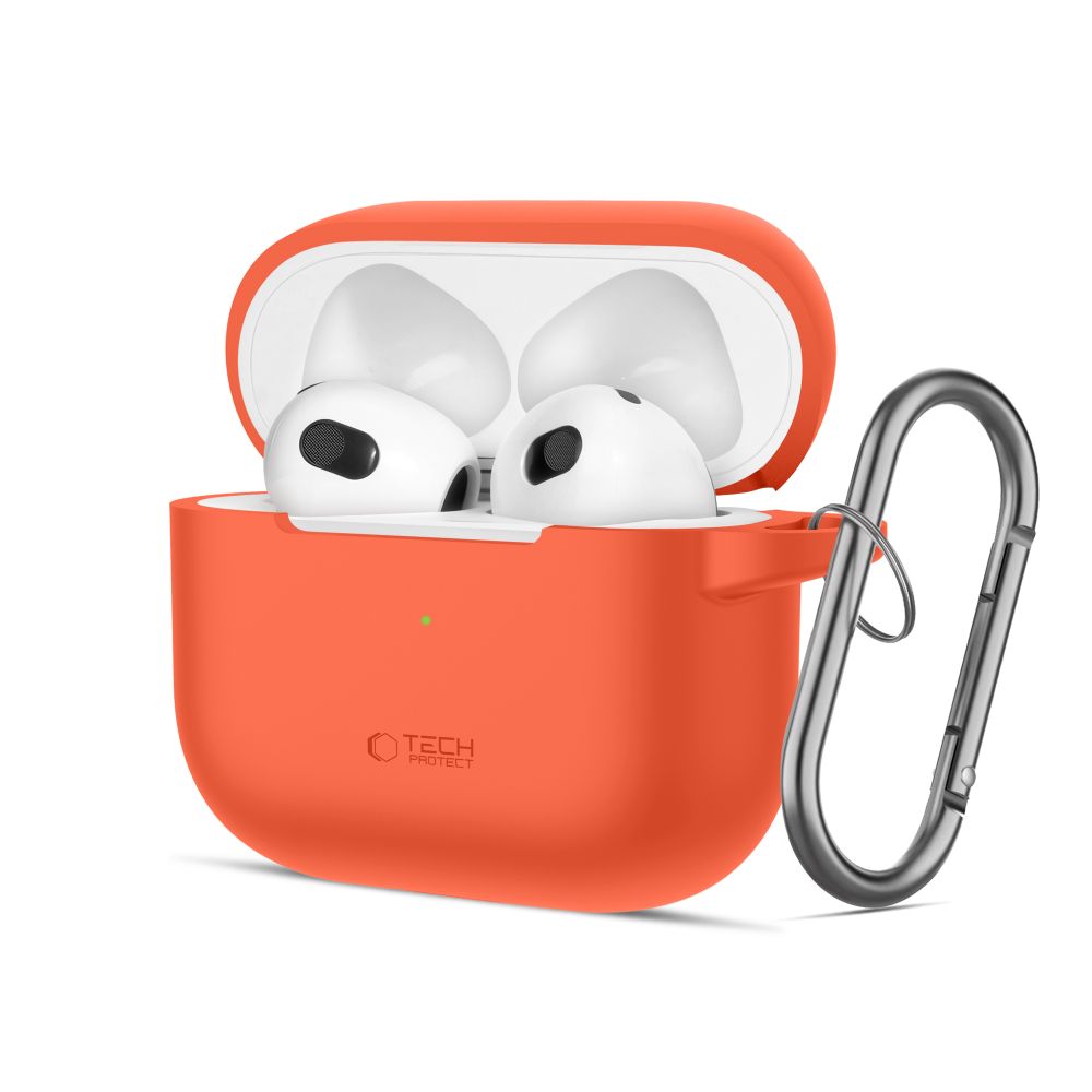 TECH-PROTECT SILIKONHÜLLE FÜR APPLE AIRPODS 3 NEON-ORANGE
