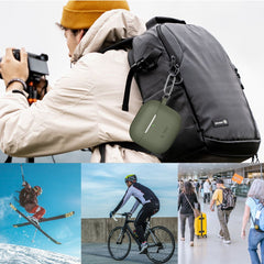 TECH-PROTECT SILIKON-HÜLLE MIT HAKEN FÜR APPLE AIRPODS 4 CRAYON GRAU