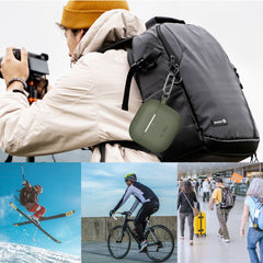 TECH-PROTECT SILIKON-HÜLLE MIT HAKEN FÜR APPLE AIRPODS 4 NAVY BLAU