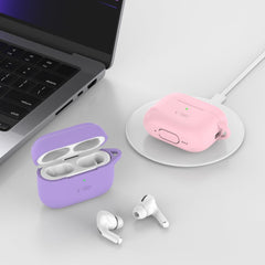 TECH-PROTECT SILIKONHÜLLE MIT HAKEN FÜR APPLE AIRPODS PRO 1 / 2 CRAYON GRAU