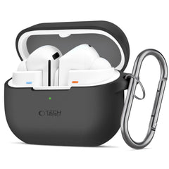 HÜLLE FÜR SAMSUNG GALAXY BUDS 3 / 3 PRO TECH-PROTECT SILIKON-HAKEN SCHWARZ