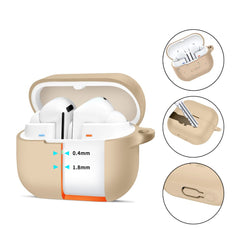HÜLLE FÜR SAMSUNG GALAXY BUDS 3 / 3 PRO TECH-PROTECT SILIKON-HAKEN CAFE LATTE