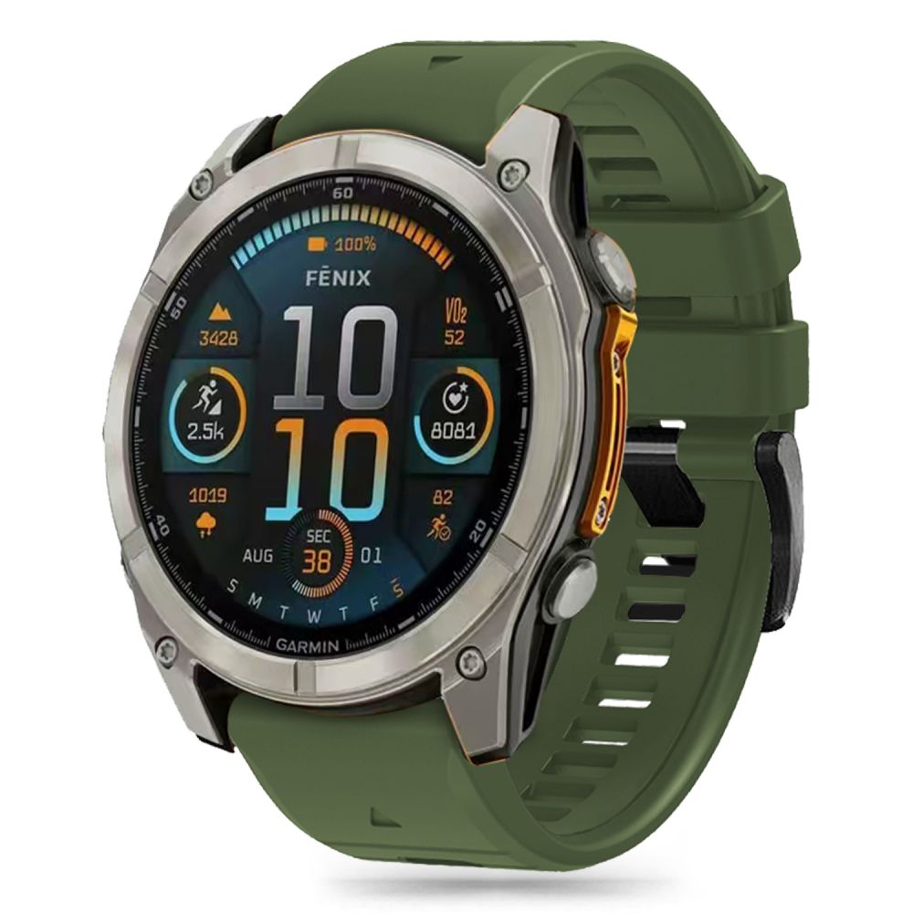 TECH-PROTECT SILIKONARMBAND GARMIN FENIX 5X / 5X PLUS / 6X / 6X PRO / 7X / 8 (51 MM) MILITÄRGRÜN