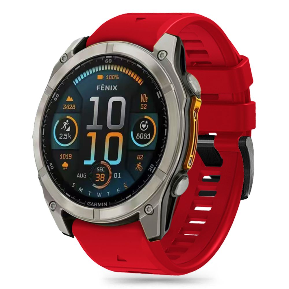 TECH-PROTECT SILIKONARMBAND GARMIN FENIX 5X / 5X PLUS / 6X / 6X PRO / 7X / 8 (51 MM) ROT