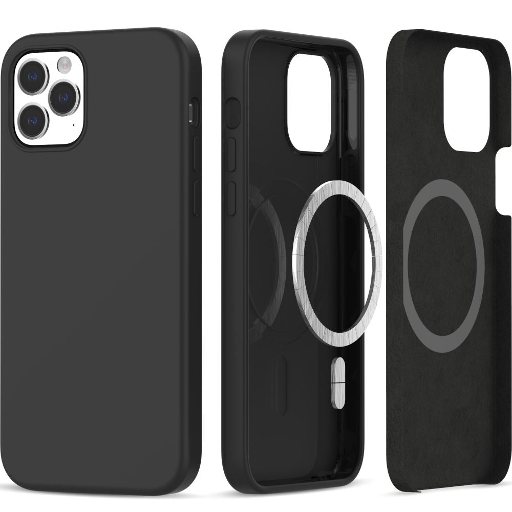 TECH-PROTECT SILIKONHÜLLE MAGSAFE IPHONE IPHONE 12 / 12 PRO SCHWARZ