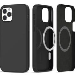 TECH-PROTECT SILIKONHÜLLE MAGSAFE IPHONE IPHONE 12 / 12 PRO SCHWARZ