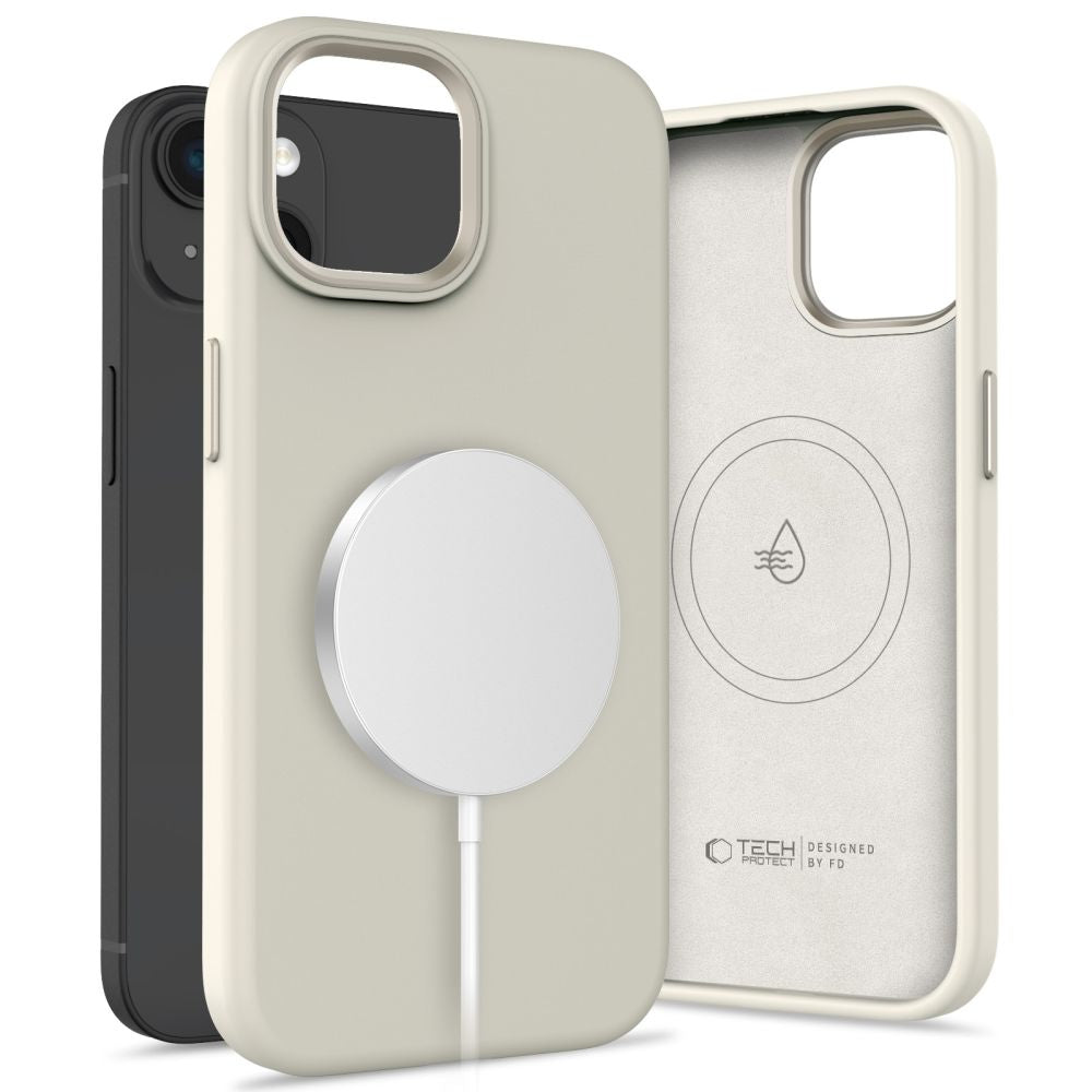 TECH-PROTECT SILIKONHÜLLE PURE MAGSAFE IPHONE 15 COSMIC LATTE