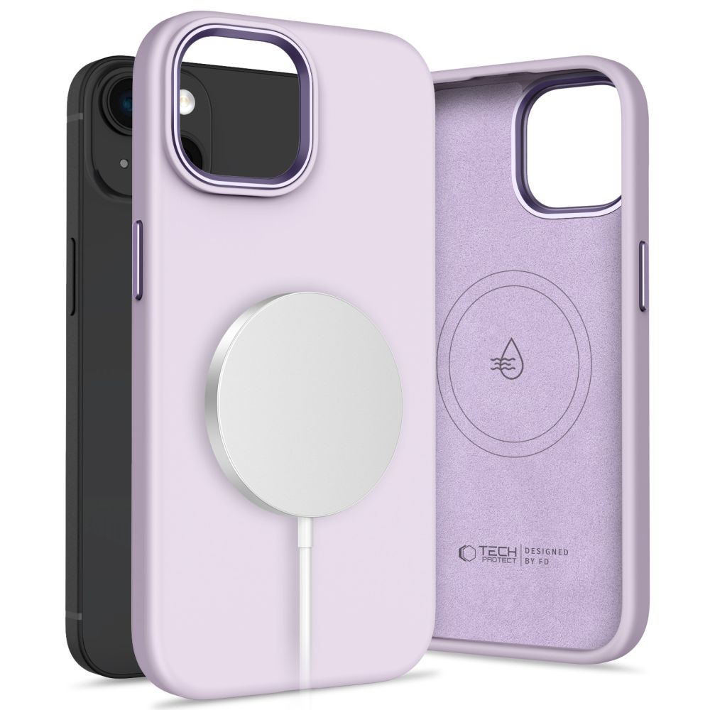 TECH-PROTECT SILIKONDECKEL PURE MAGSAFE IPHONE 15 MAUVE