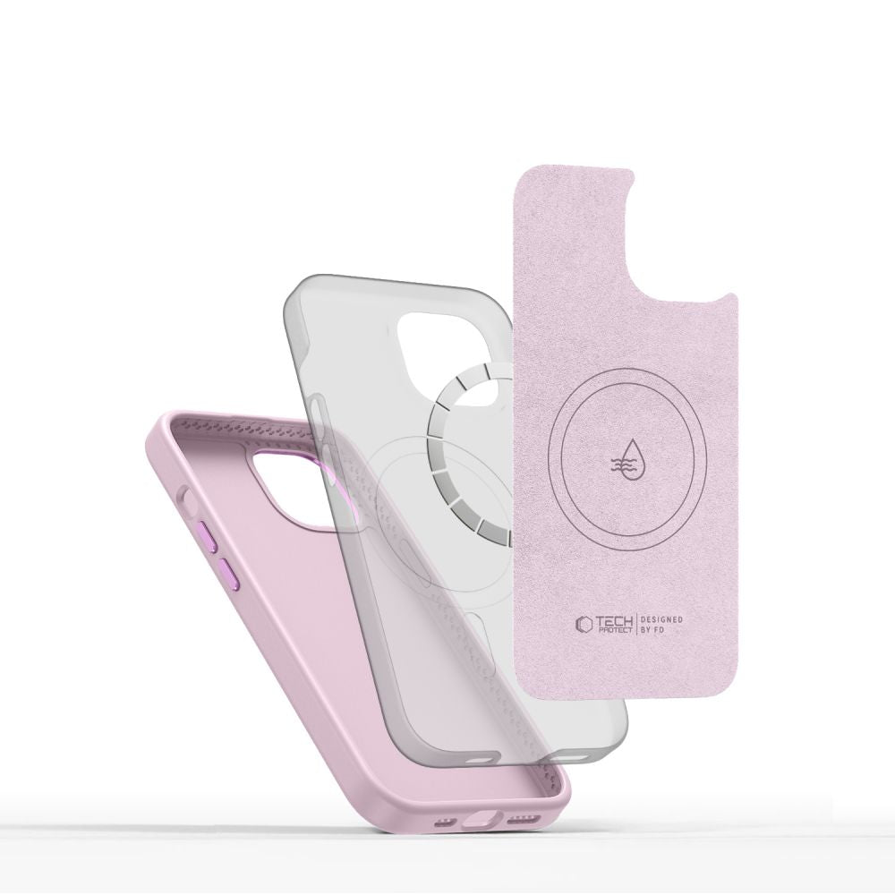 TECH-PROTECT SILIKONDECKEL PURE MAGSAFE IPHONE 15 PINK PEARL