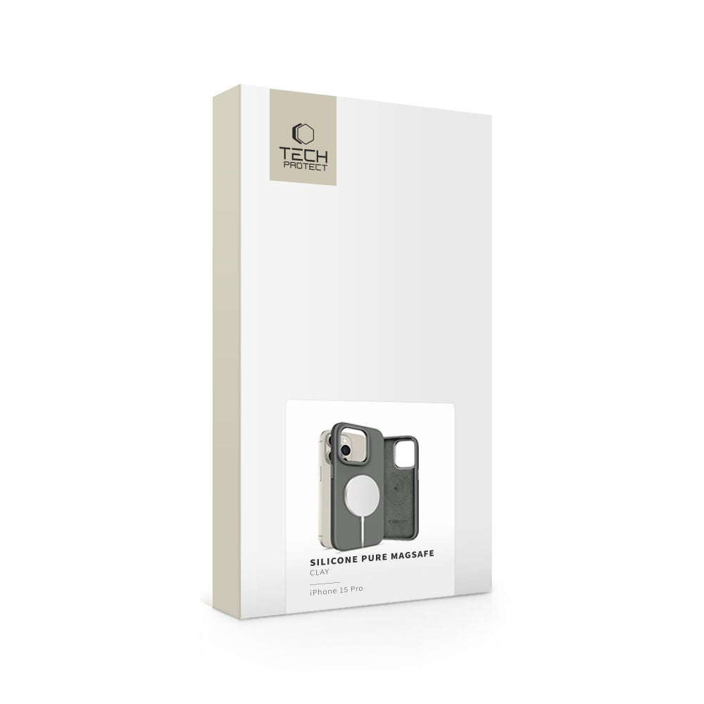 TECH-PROTECT SILIKONHÜLLE PURE MAGSAFE IPHONE 15 PRO CLAY