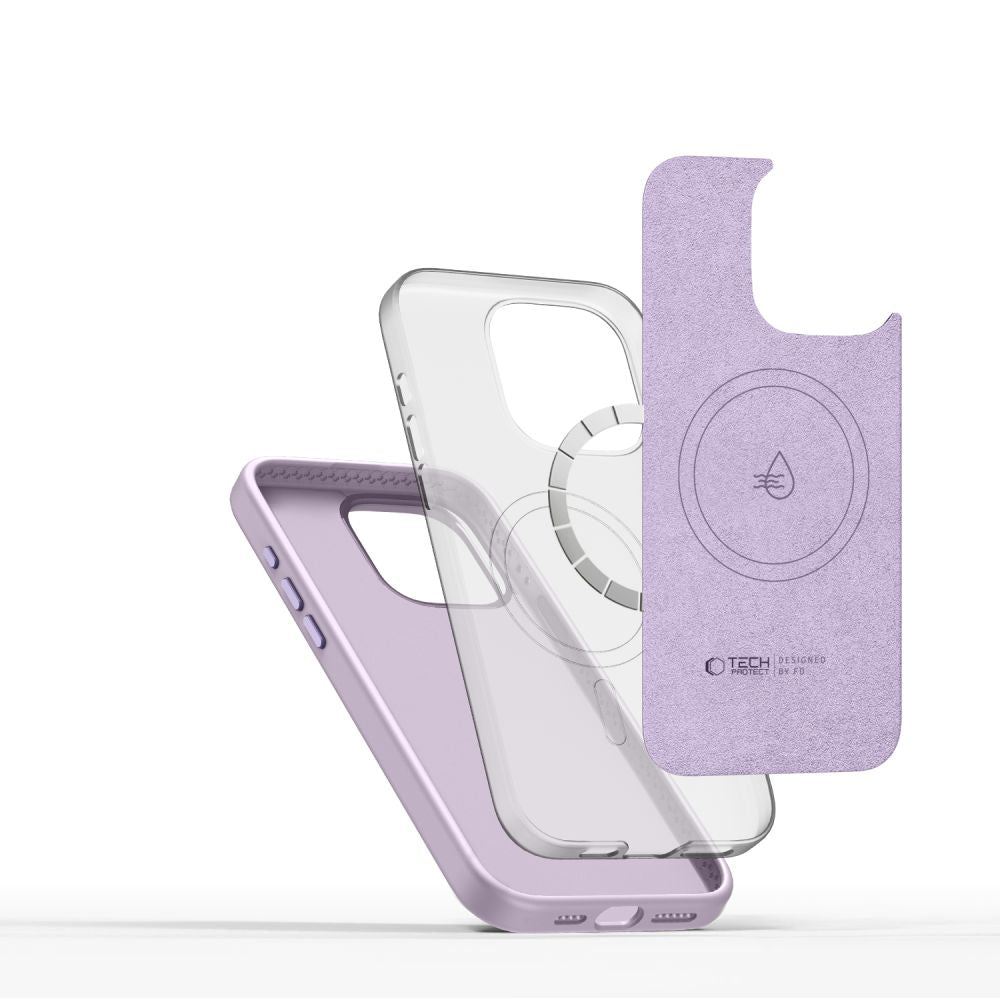 TECH-PROTECT SILIKONDECKEL PURE MAGSAFE IPHONE 15 PRO MAUVE