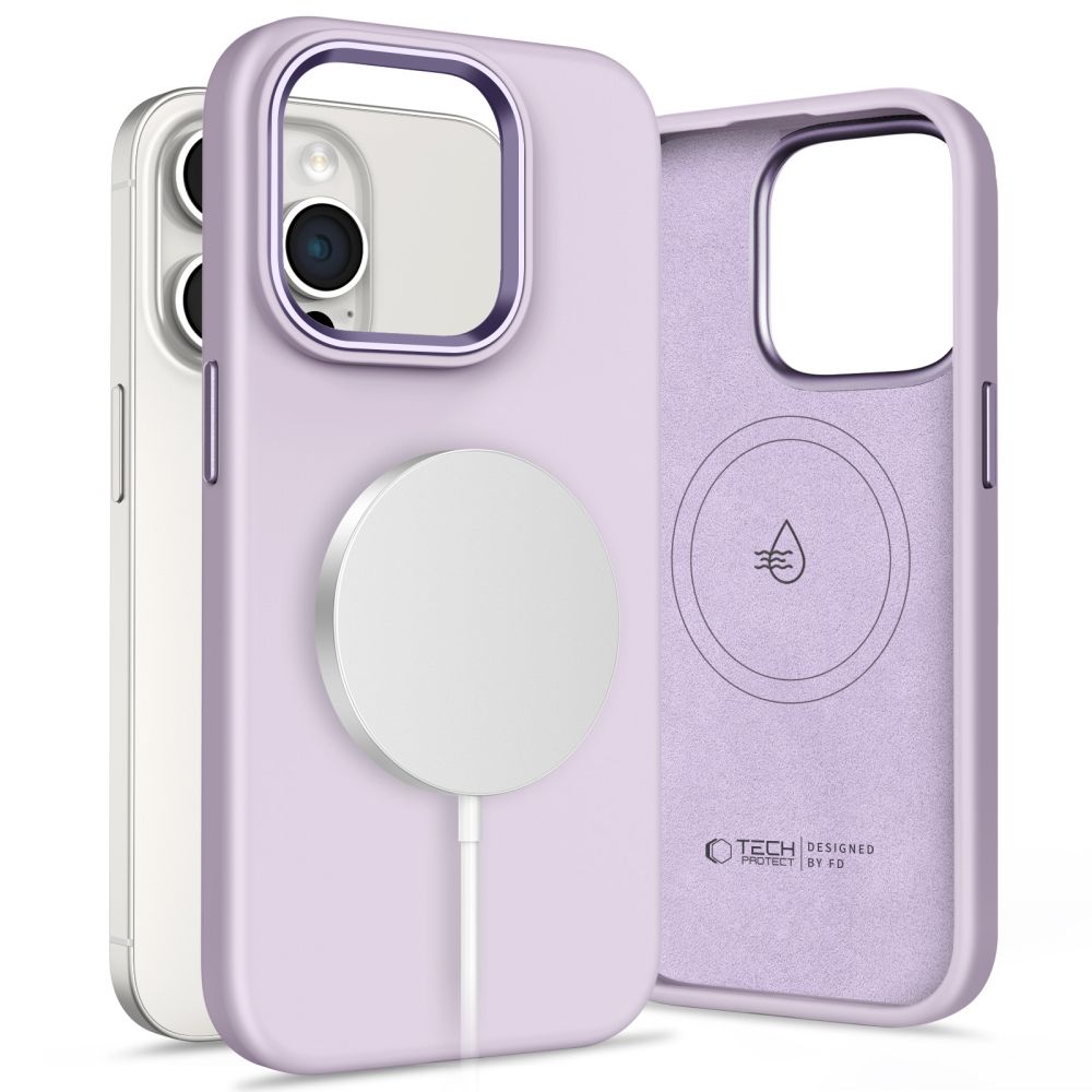 TECH-PROTECT SILIKONDECKEL PURE MAGSAFE IPHONE 15 PRO MAUVE