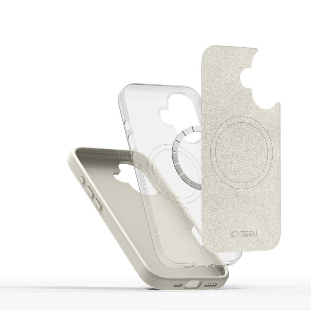 TECH-PROTECT SILIKONDECKEL PURE MAGSAFE IPHONE 16 COSMIC LATTE