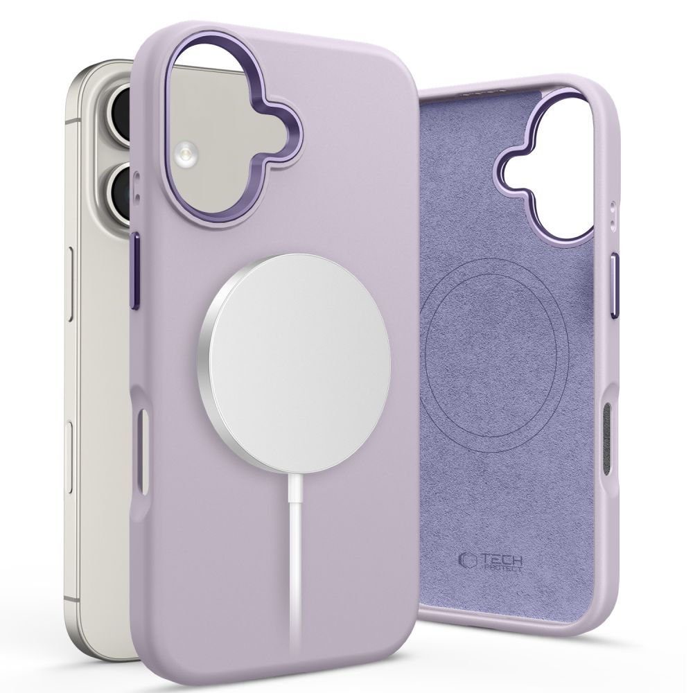 TECH-PROTECT SILIKONDECKEL PURE MAGSAFE IPHONE 16 MAUVE